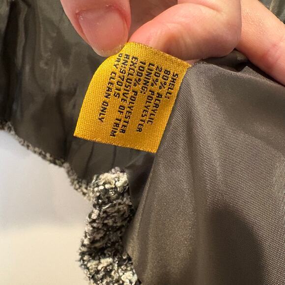 Allen Schwartz Women's Jacket Tweed Blazer Green Lined Collared Size 6 Suit Work - Picture 8 of 10